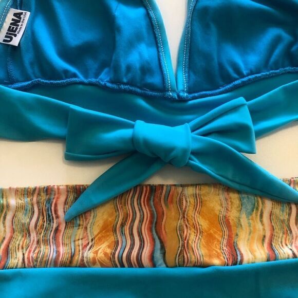 Ujena Blue Belize Halter Top Bikini Swimsuit Size L - Picture 5 of 16